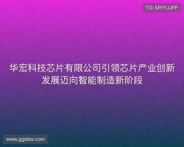 华宏科技芯片有限公司引领芯片产业创新发展迈向智能制造新阶段